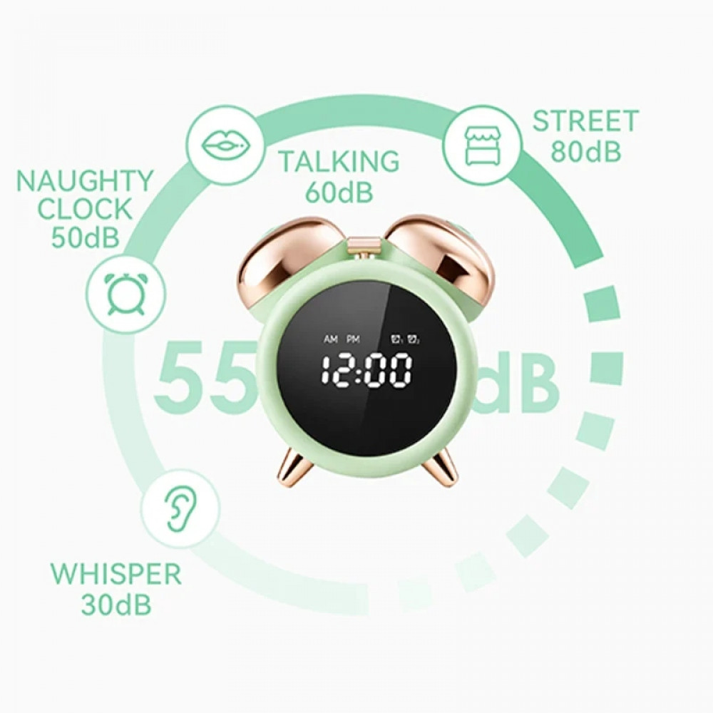  - Вібратор-будильник BeYourLover Adult Clock із вакуумною функцією та додатком, зелений 4