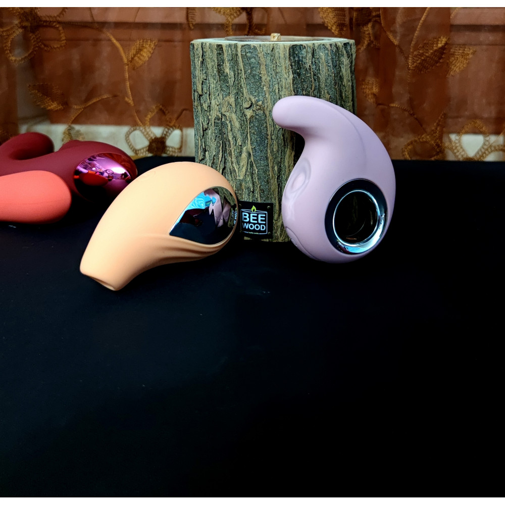 Разное - Вибратор для клитора с колебаниями язычка Chisa Kissen Comma, силиконовый, розовый 6