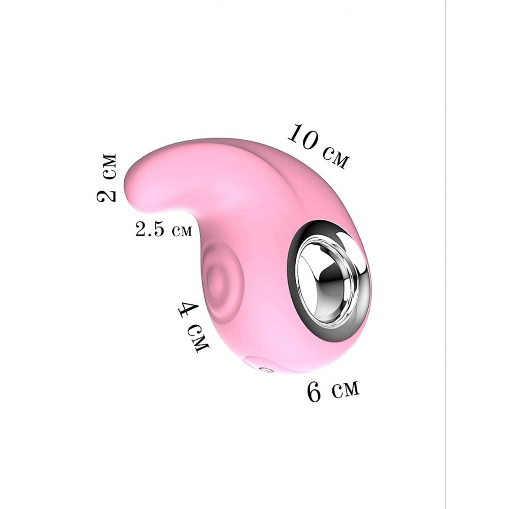 Разное - Вибратор для клитора с колебаниями язычка Chisa Kissen Comma, силиконовый, розовый 4