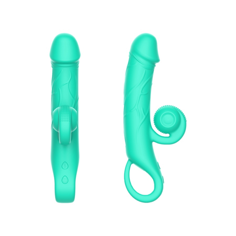 Вибратор-кролик - Вибратор-кролик Sweet Em Snabbit бирюзовый, 20 х 3,8 см 2