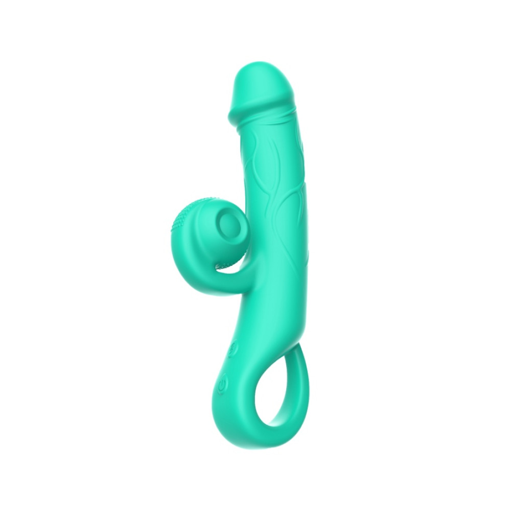 Вибратор-кролик - Вибратор-кролик Sweet Em Snabbit бирюзовый, 20 х 3,8 см 3