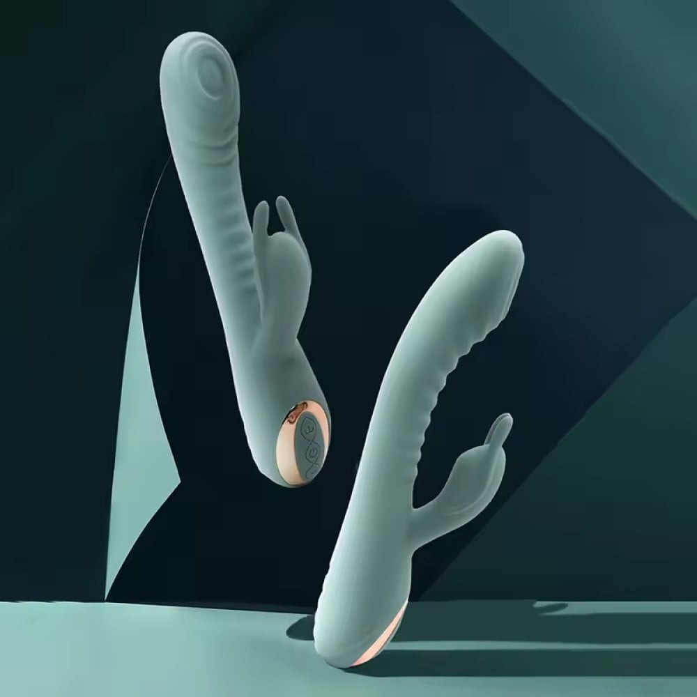 Вибратор-кролик - Вибратор-кролик рельефный Sweet Em Velvet Lure 10 режимов вибрации и 5 режимов колебаний 7