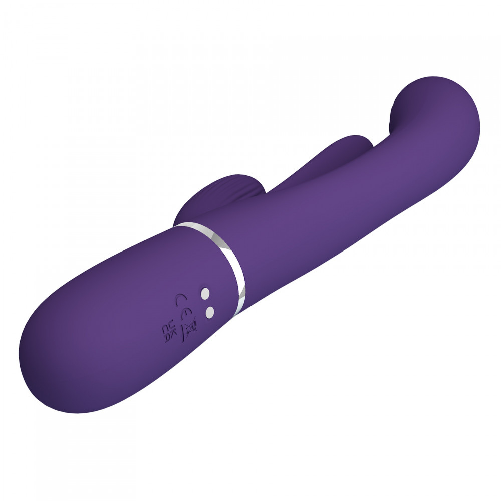  - Вібратор із стимулятором клітора PRETTY LOVE - Shonia Dark Purple 3 in 1, BW-500041-2 7