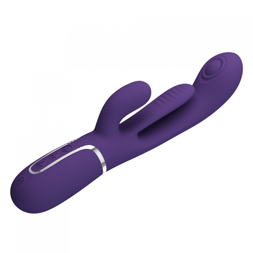  - Вібратор із стимулятором клітора PRETTY LOVE - Shonia Dark Purple 3 in 1, BW-500041-2 4