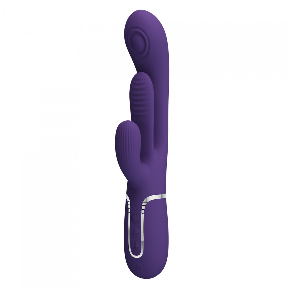  - Вібратор із стимулятором клітора PRETTY LOVE - Shonia Dark Purple 3 in 1, BW-500041-2 2