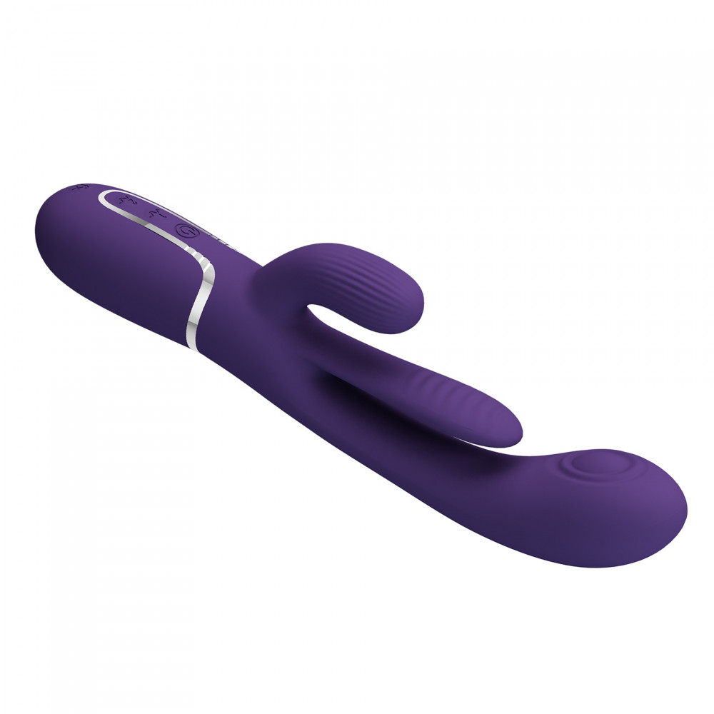  - Вібратор із стимулятором клітора PRETTY LOVE - Shonia Dark Purple 3 in 1, BW-500041-2 5