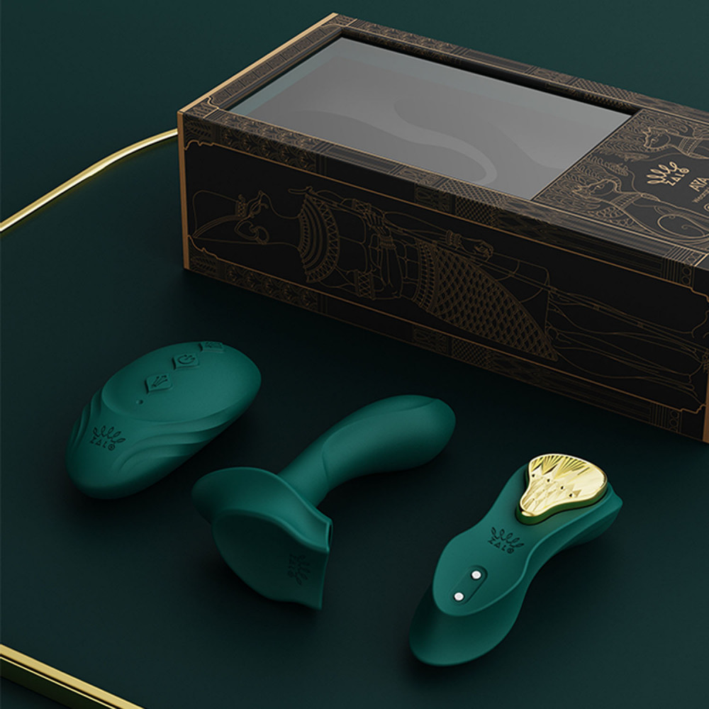 Вібропулі та міні-вібратори - Вібратор у трусики AYA Zalo Obsidian Black на пульті управління 6