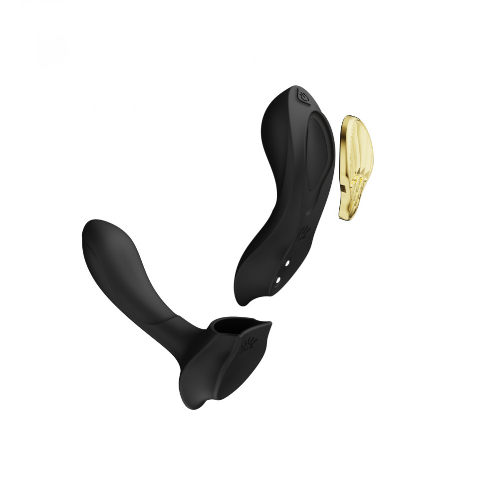 Вібропулі та міні-вібратори - Вібратор у трусики AYA Zalo Obsidian Black на пульті управління 24