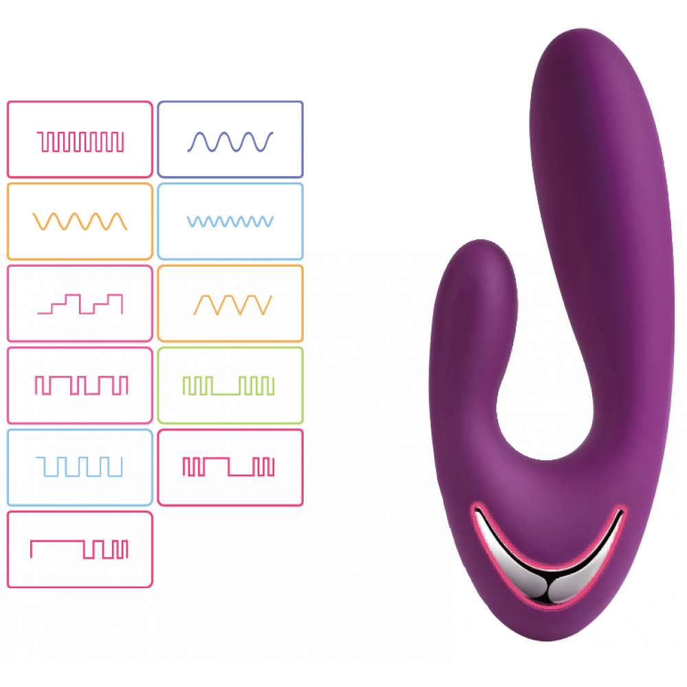 Клиторальный вибратор - Двойной вибратор с подогревом Vesper цвет: фиолетовый SVAKOM (США) 1