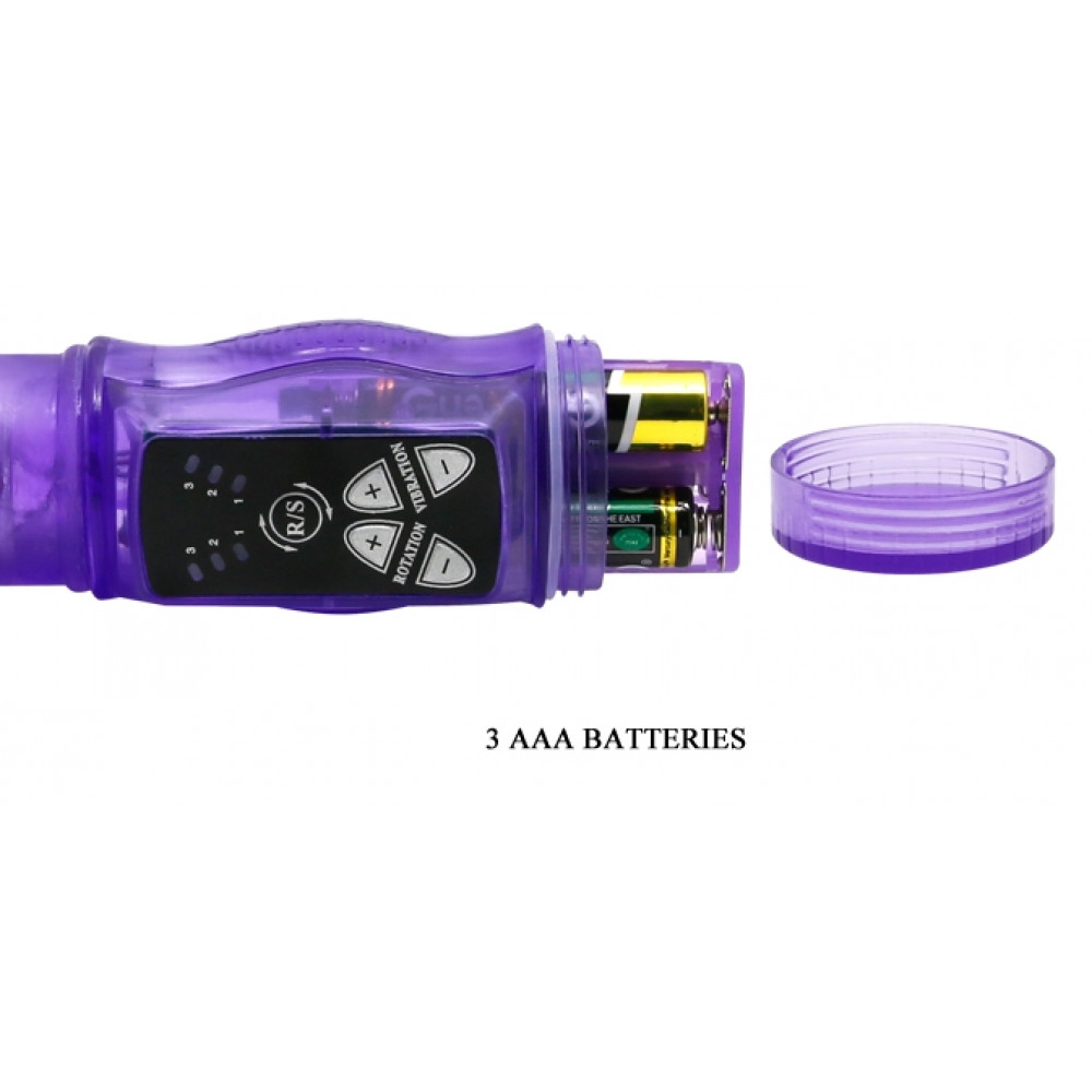 Різне - Вібратор із стимулятором клітора та функцією ротації BAILE - HAPPY RABBIT, BW-037034 9