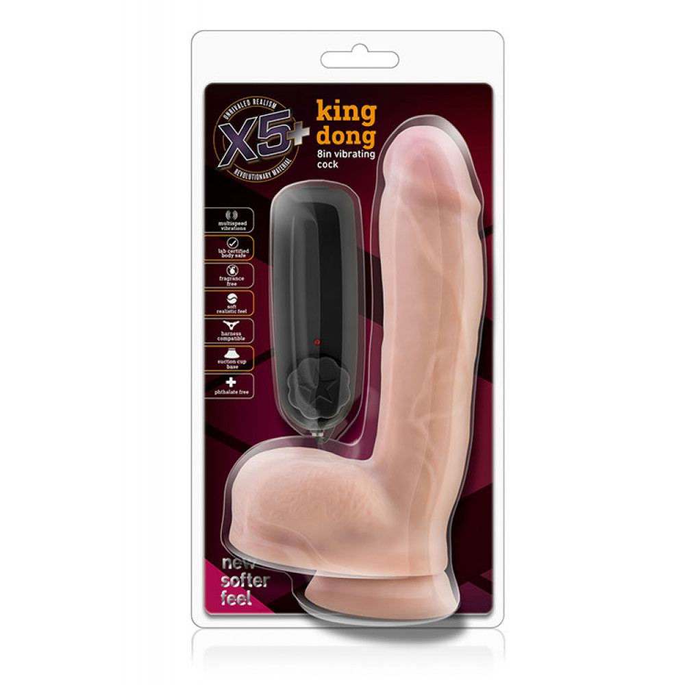 Секс игрушки - Вибратор X5 PLUS KING DONG 8INCH VIBRATING COCK 3