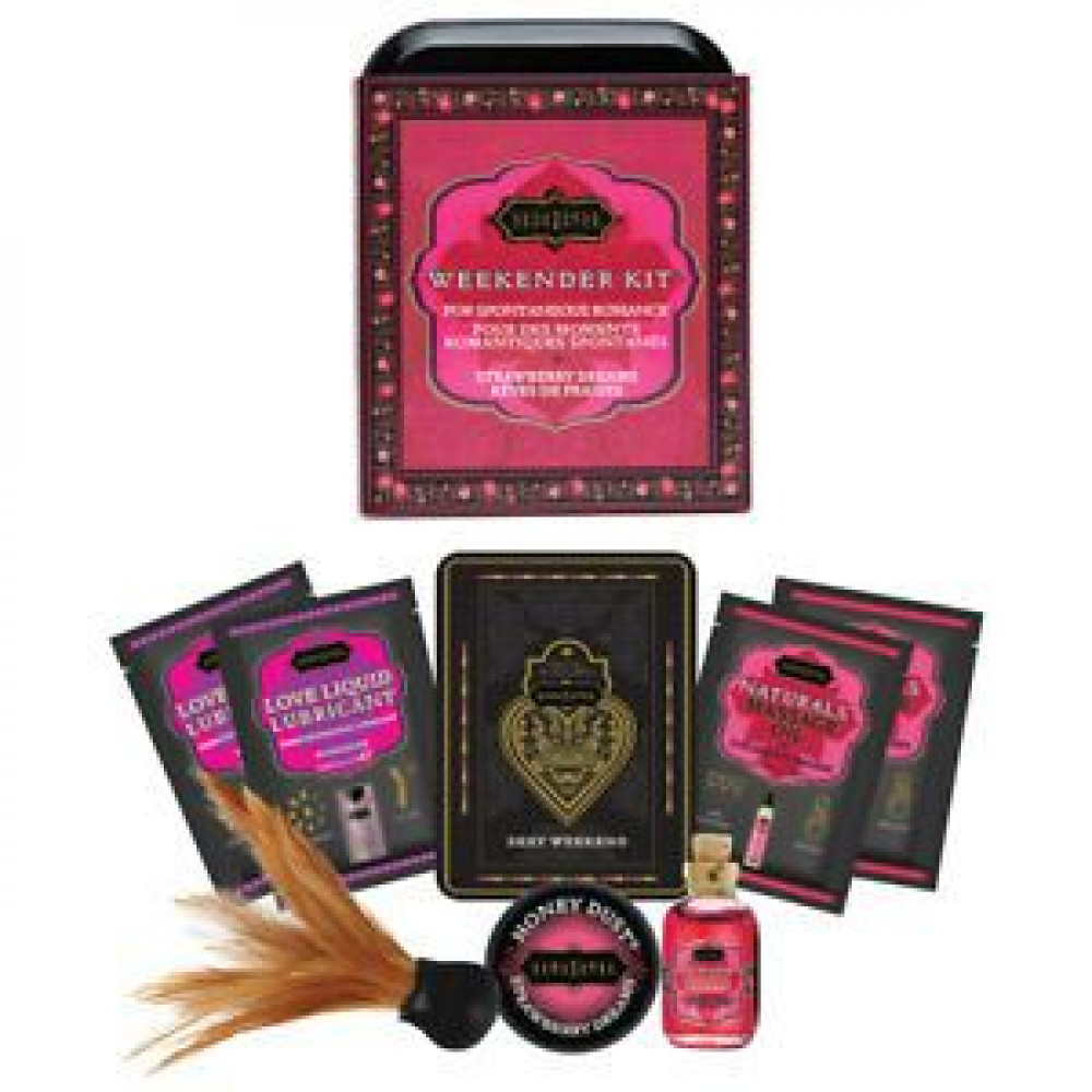 Подарочные наборы - Мини набор интимной косметики Kama Sutra Weekender Kit, Клубничные мечты