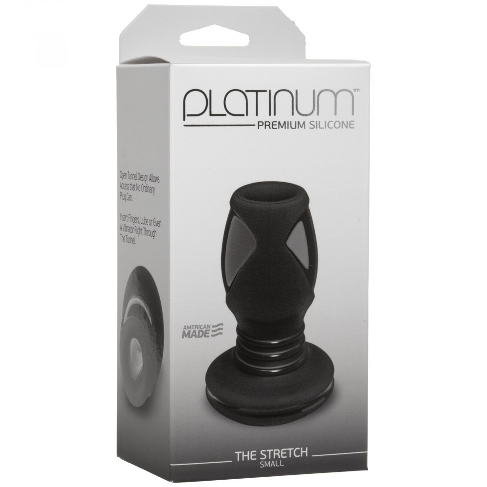 Секс игрушки - Анальный туннель Doc Johnson Platinum Premium Silicone - The Stretch Small - Black (мятая упаковка!) 1