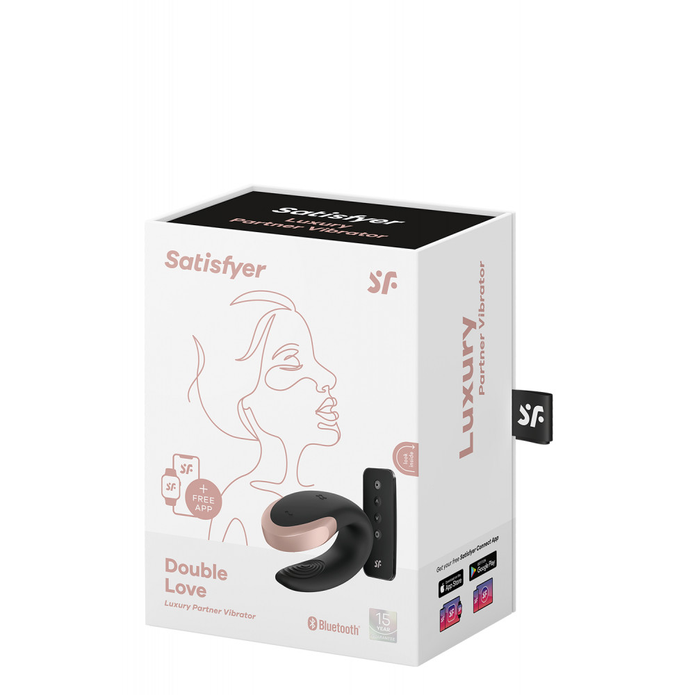 Вибраторы для пар - T360145 Люксовый Smart вибратор для пар Satisfyer DOUBLE LOVE BLACK 3