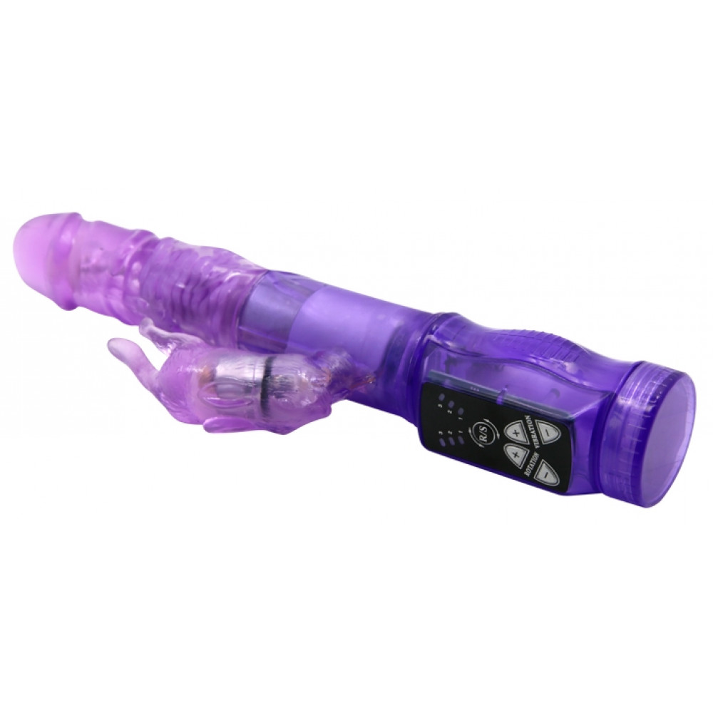 Різне - Вібратор із стимулятором клітора та функцією ротації BAILE - HAPPY RABBIT, BW-037034 6