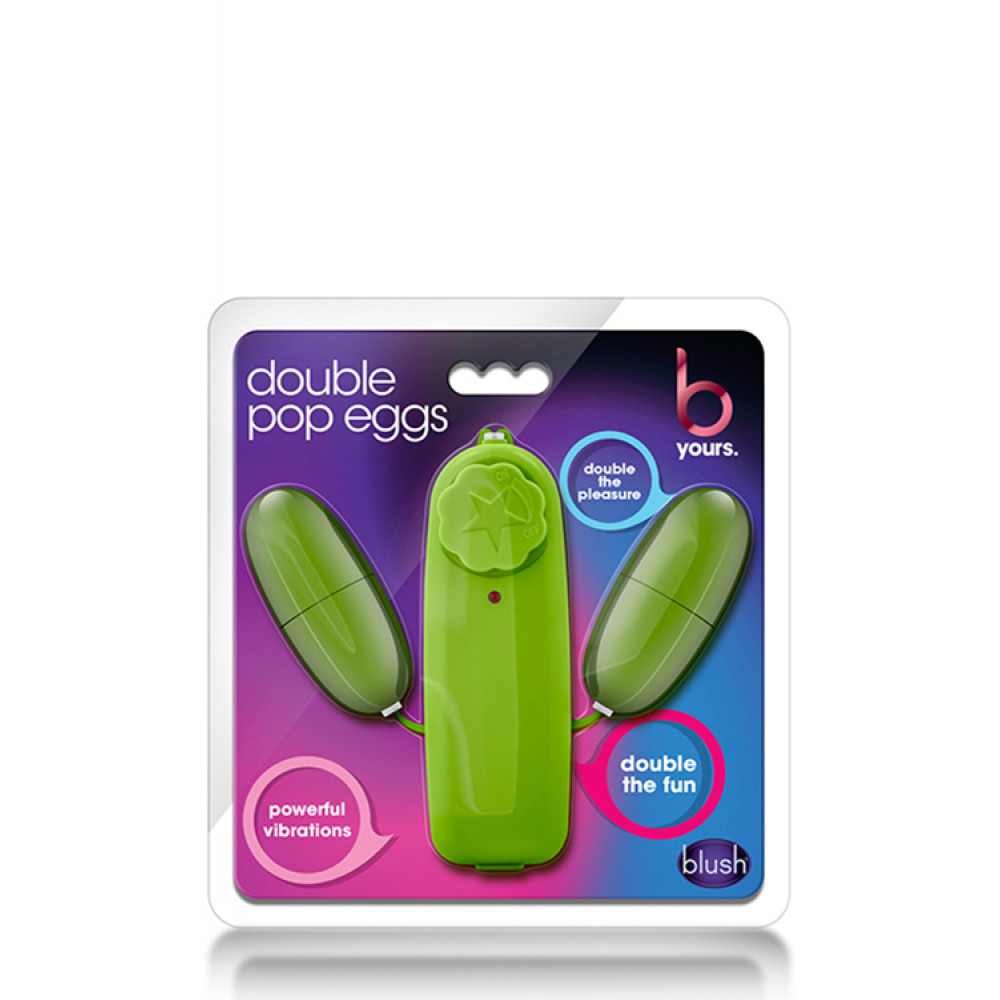 Секс игрушки - Двойное виброяйцо B YOURS DOUBLE POP EGGS LIME 3