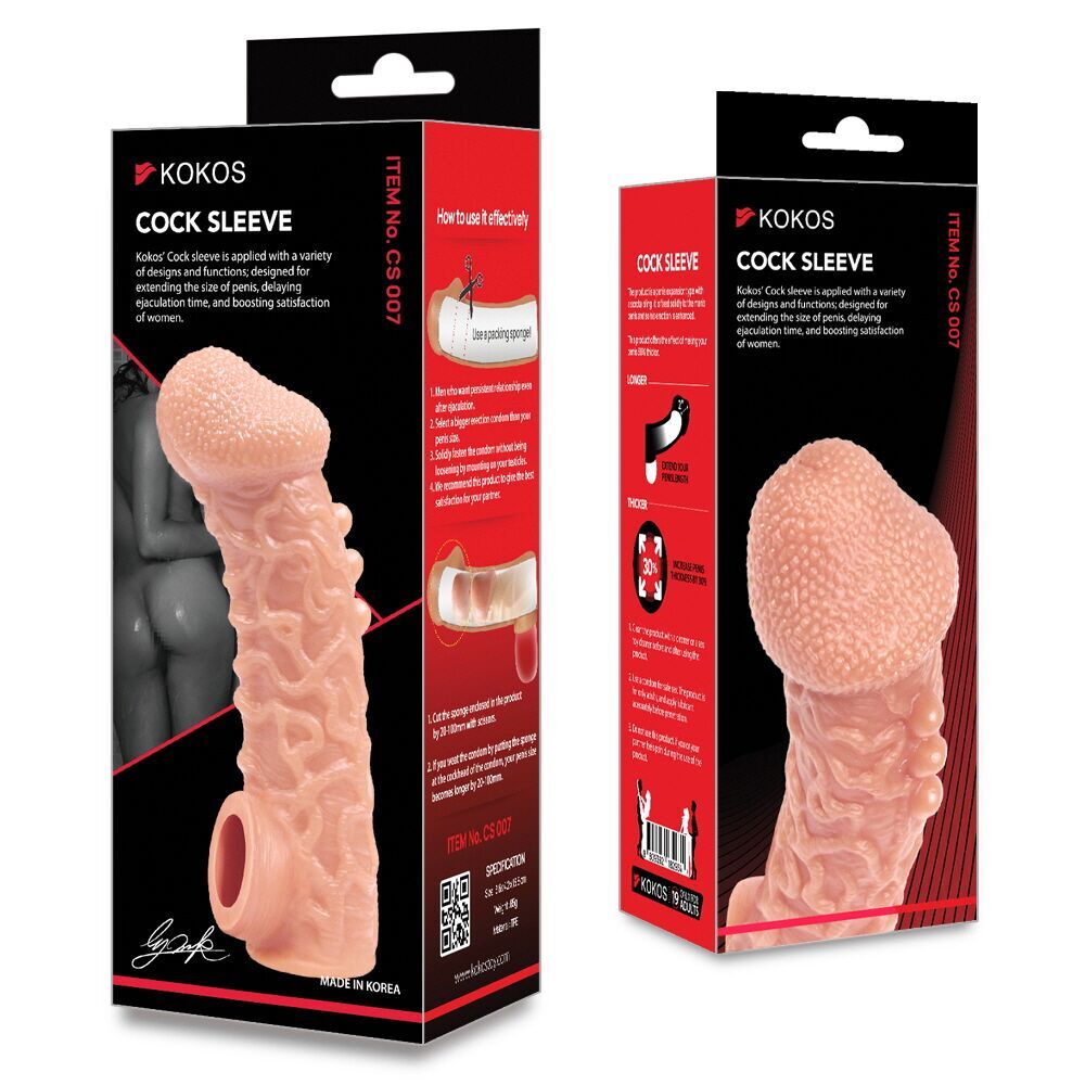 Ерегційні кільця без вібрації - Насадка на член Kokos Cock Sleeve CS 007 S 4