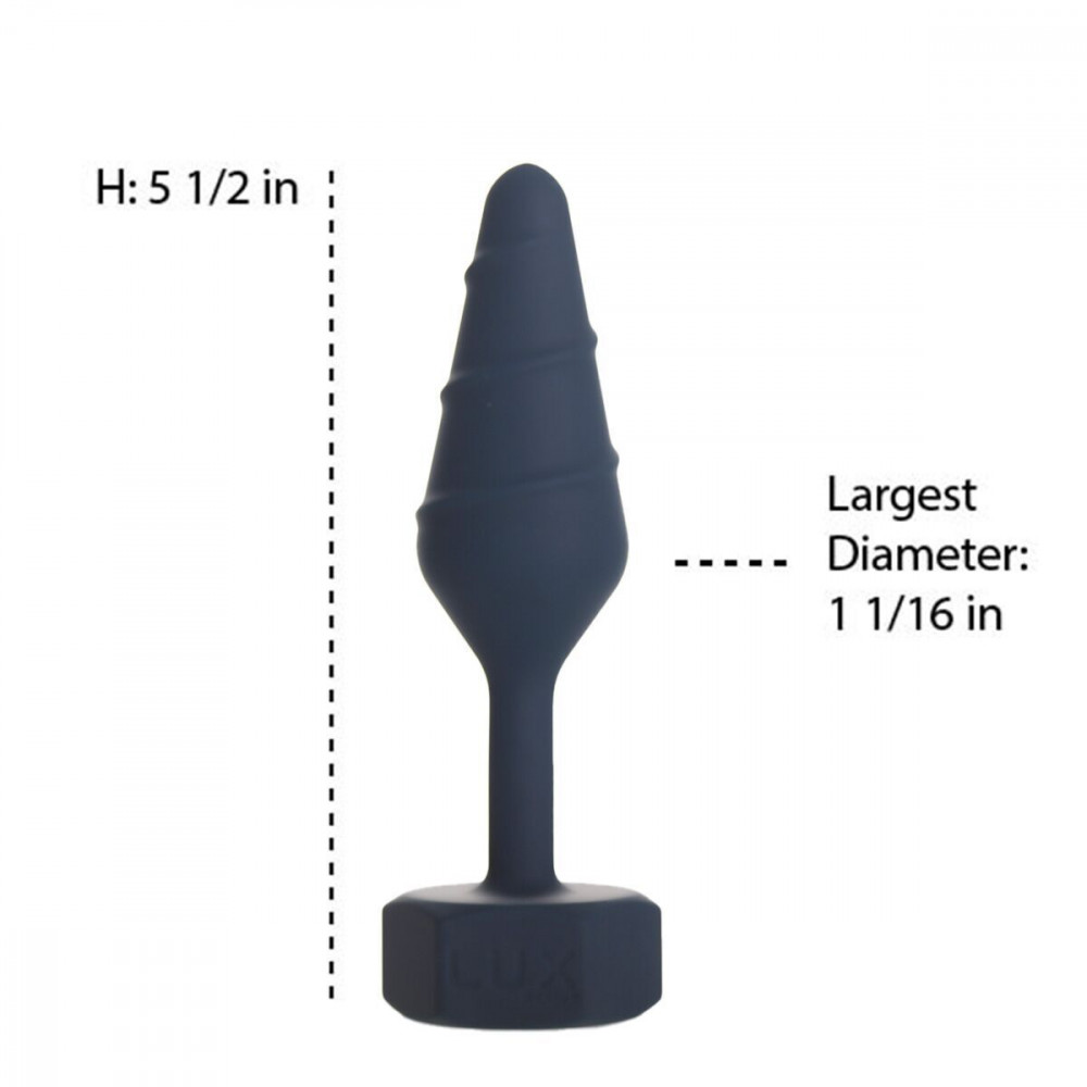 Секс игрушки - Анальная пробка Lux Active Twist Plug Small Blue (мятая упаковка!!!) 4