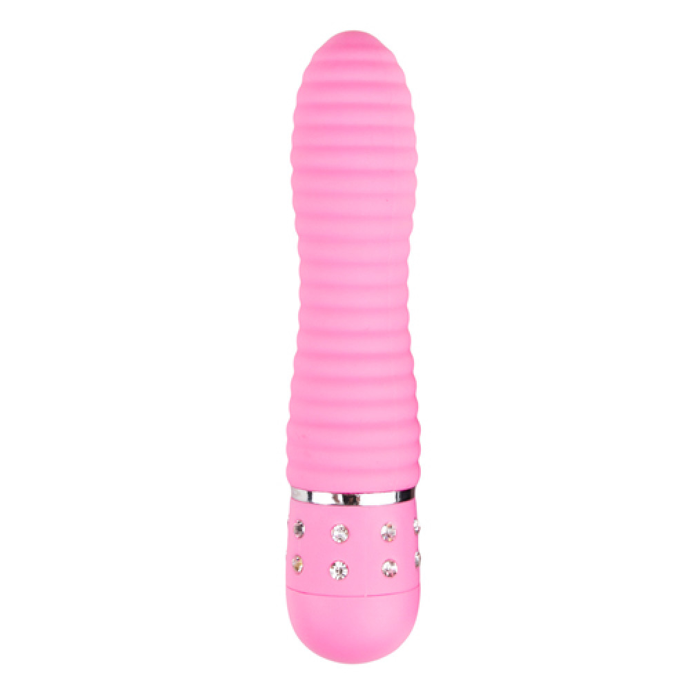 Классический вибратор - Вибратор ребристый Love Diamond Vibrator розовый, 11.4 см
