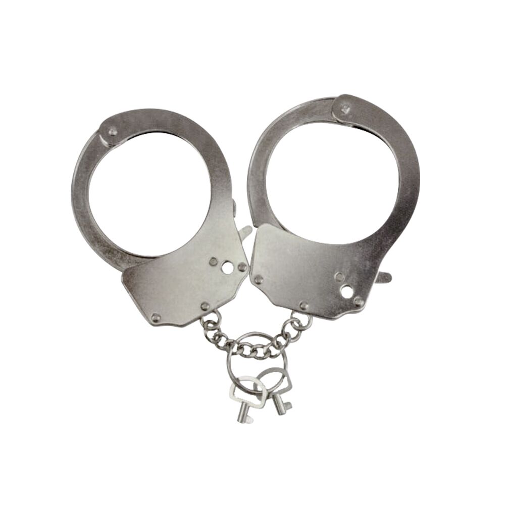 Наручники, веревки, бондажы, поножи - Наручники металлические Adrien Lastic Handcuffs Metallic (полицейские)
