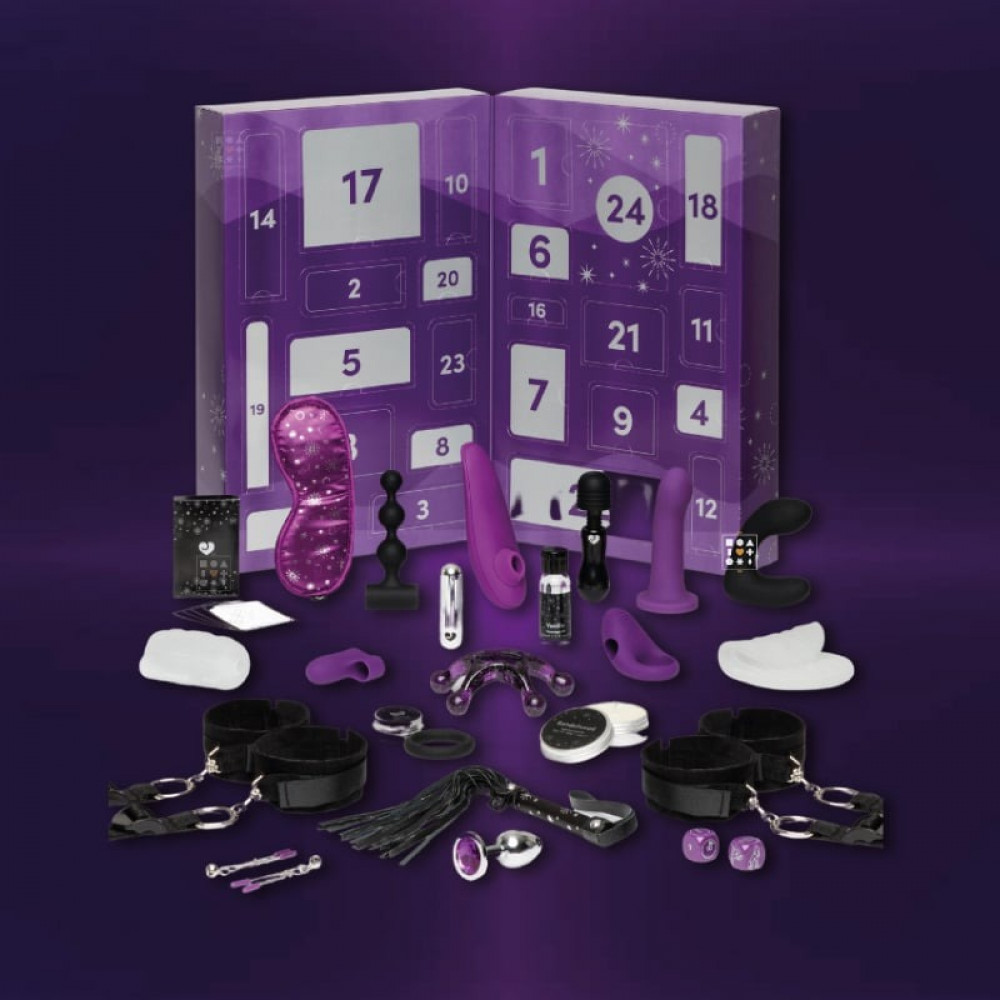БДСМ игрушки - Адвент календар (24 предмета) Lovehoney Couple's Advent Calendar Фиолетовый 4