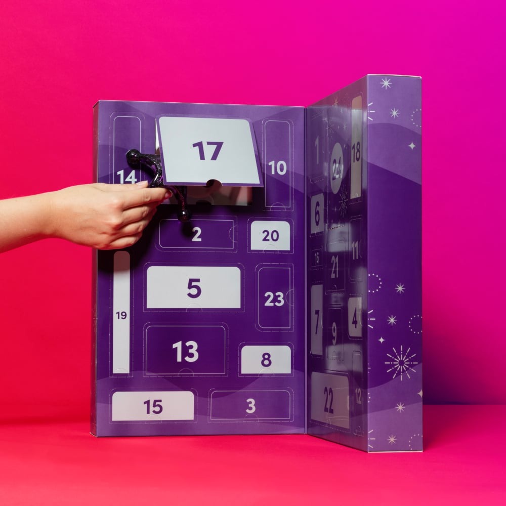 БДСМ игрушки - Адвент календар (24 предмета) Lovehoney Couple's Advent Calendar Фиолетовый 6