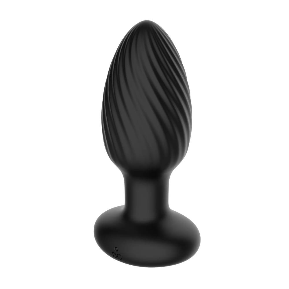 Секс игрушки - Анальная пробка с вибрацией рельефная с дистанционным пультом Nexus Tornado черная, 9.6 х 3.3 см 5