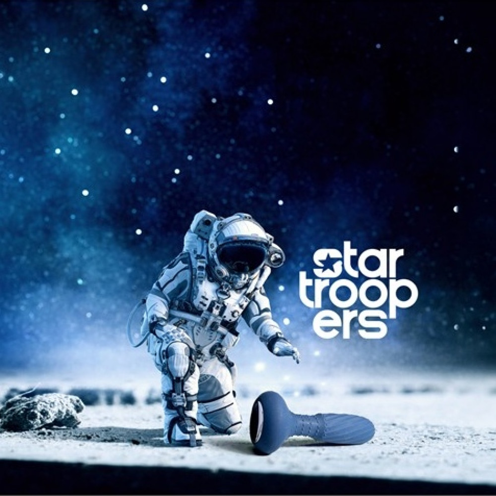 Анальные игрушки с вибрацией - Анальный вибратор с пультом Dream Toys Startroopers Titan с вращающимися шариками, синий 6