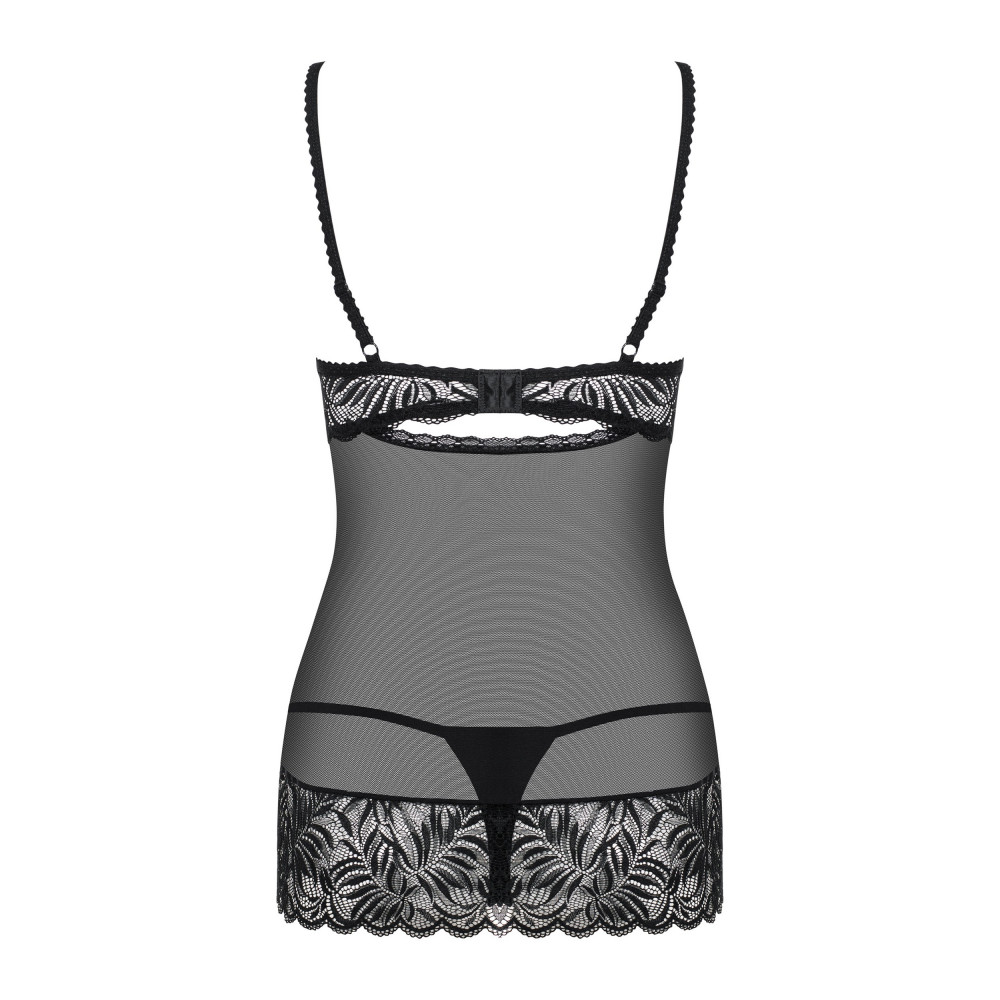 Разное - Бебидолл с ажурным лифом и шнуровкой Obsessive Contica черный, S/M 3
