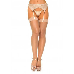 Чулки в сетку беж Leg Avenue O/S