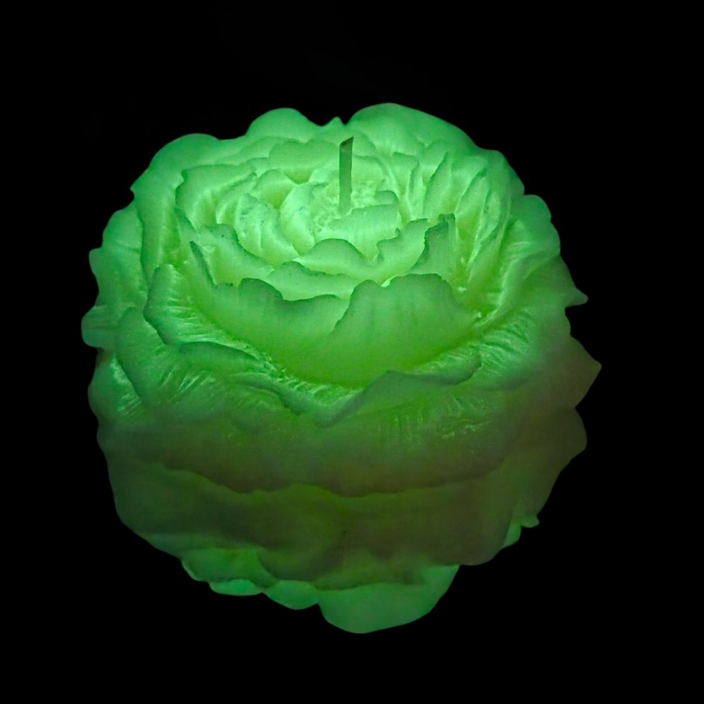 Різне - Свічка півонія люмінесцентна GlowKink низькотемпературна, салатова, L