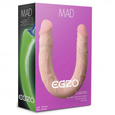 Двухсторонний фаллоимитатор EGZO Mad Evolution Ciberskin телесный