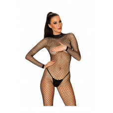 Комбинезон в крупную сеточку Obsessive Bodystocking N121 black XL/XXL