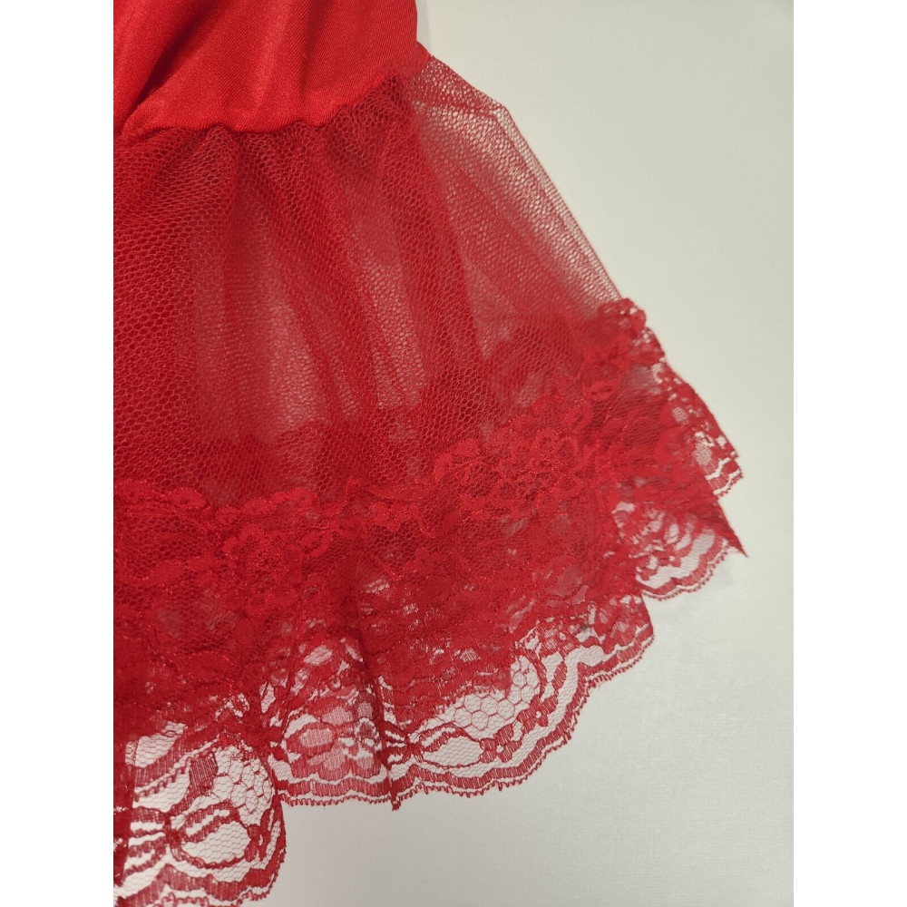 Эротические костюмы - Красная многослойная пушистая юбка Leg Avenue O/S 1