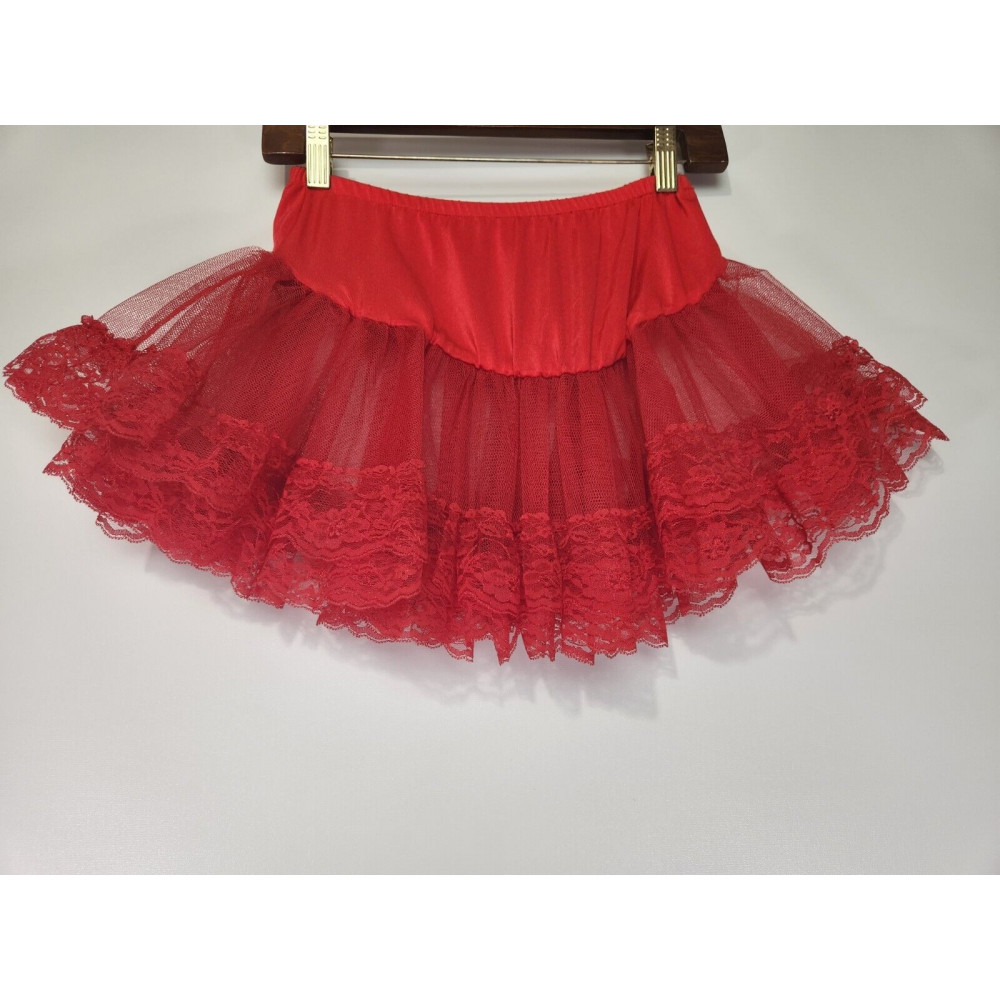 Эротические костюмы - Красная многослойная пушистая юбка Leg Avenue O/S 3