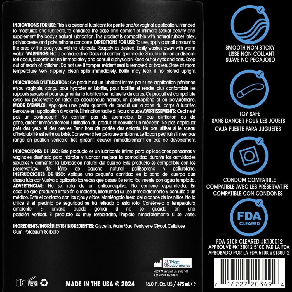 Різне - Лубрикант на водній основі Wet original 475 мл 3