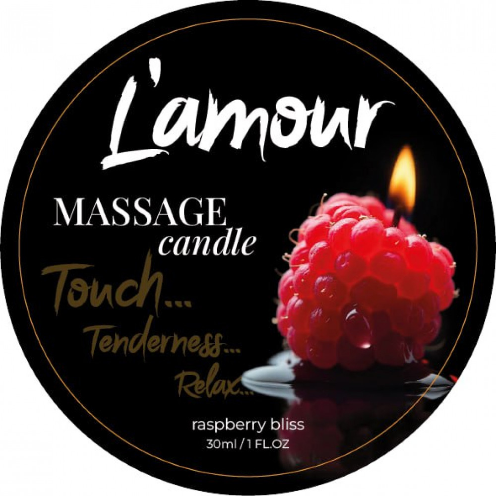 Різне - Масажна свічка L'amour Raspberry Bliss з ароматом малини, 30 мл