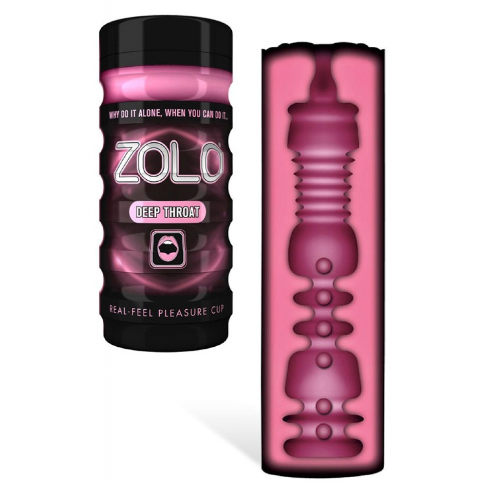 Мастурбаторы без вибрации - Мастурбатор с имитацией глубокого горла Zolo Deep Throat Cup, розовый 1