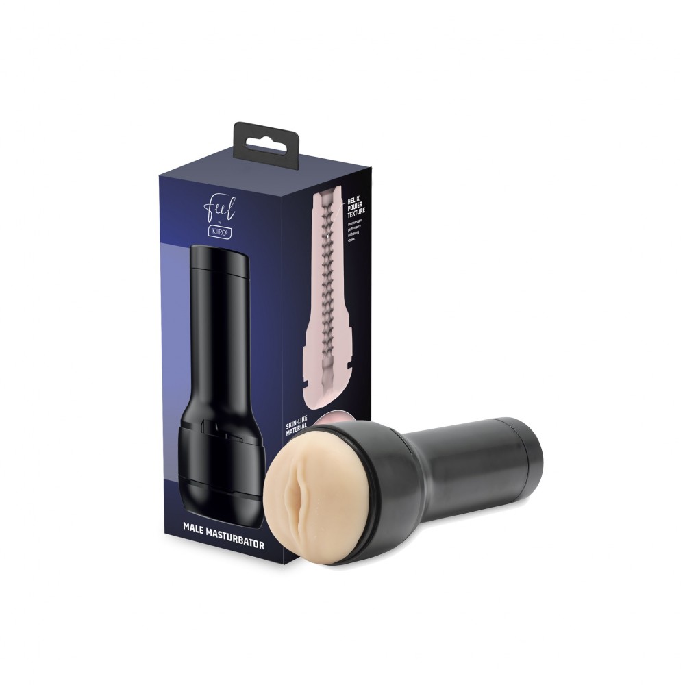 Мастурбаторы без вибрации - Мастурбатор вагина Kiiroo Feel Stroker для секс-машины Kiiroo Keon бежевый, 22 см х 8.4 см 5