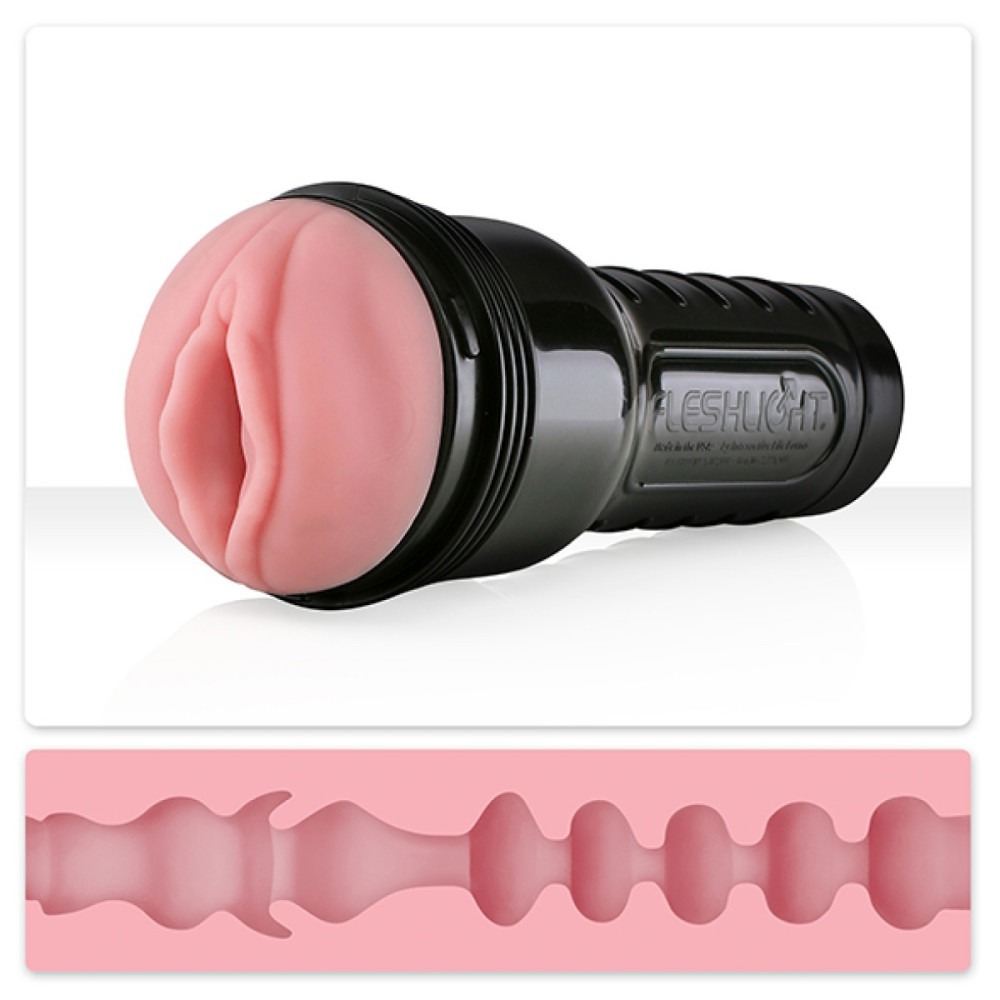 Секс игрушки - Мастурбатор вагина в колбе Fleshlight Pink Lady Mini-Lotus, с рельефом, киберкожа, бежевый