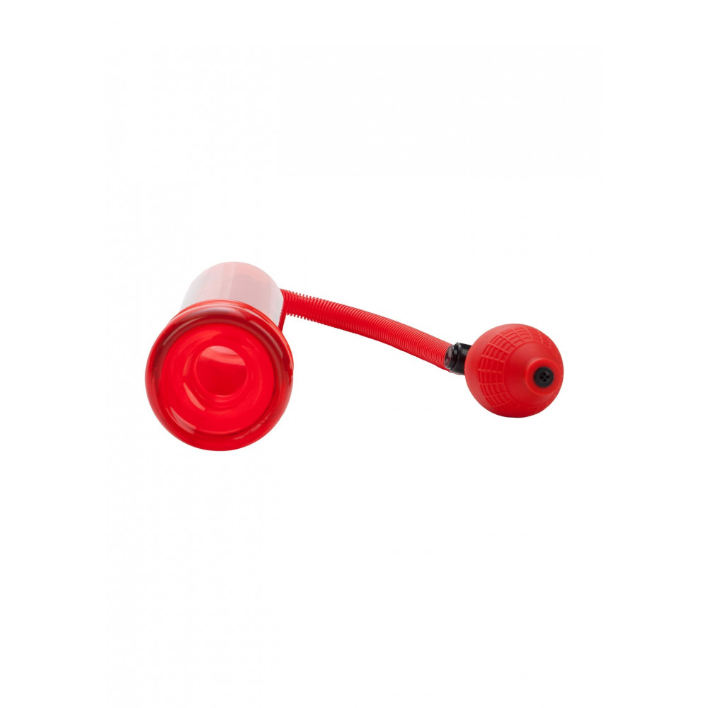 Разное - Механическая вакуумная помпа для пениса с насосом-грушей Fireman’s CalExotics, красная, 19 х 5.7 см 1