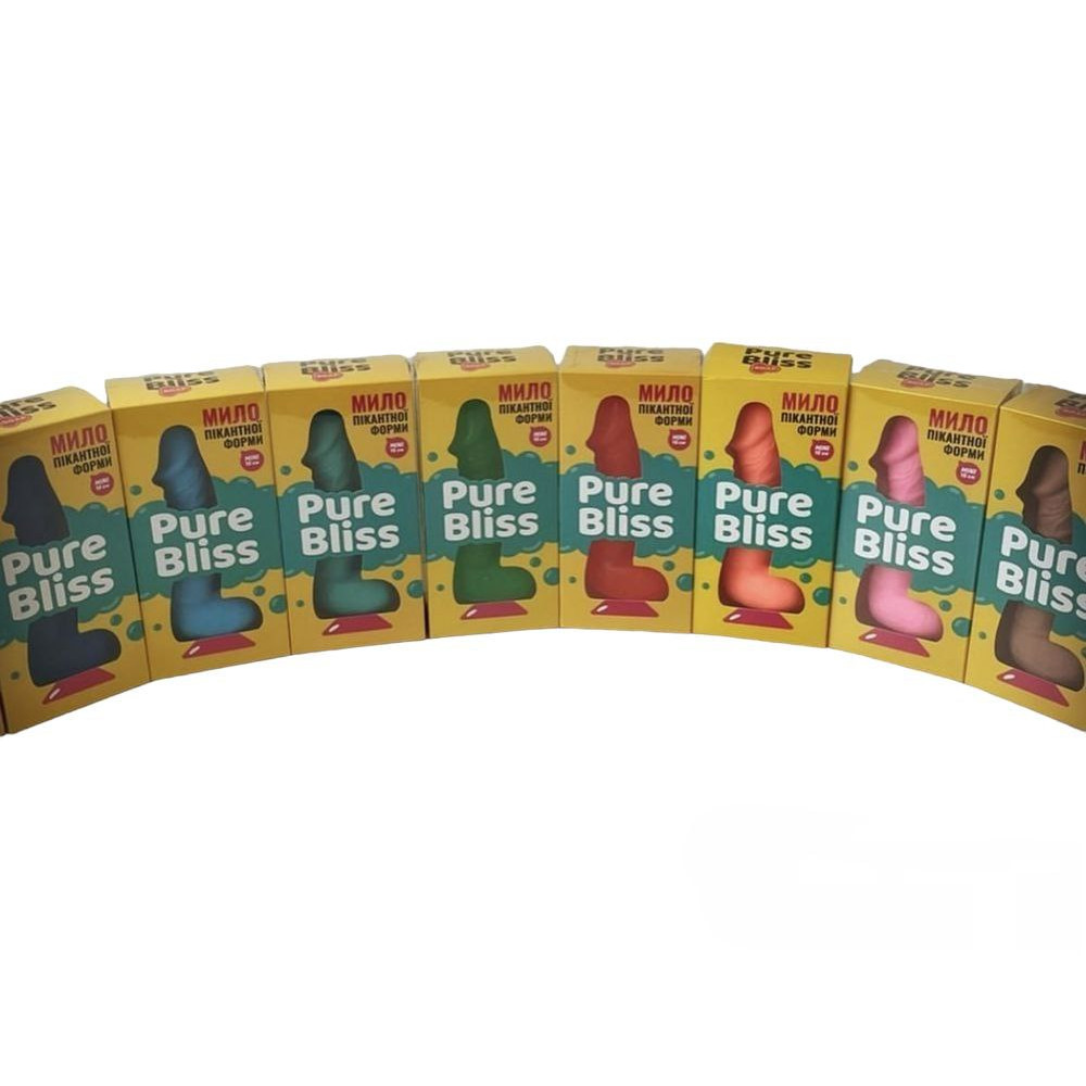  - Мило член на присосці Pure Bliss MINI блакитне, 15 см 9