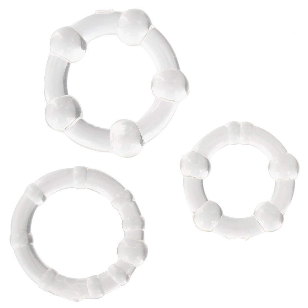  - Набір ерекційних кілець Stay hard, CN-330300012 Clear 1