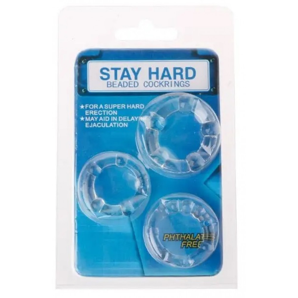  - Набір ерекційних кілець Stay hard, CN-330300012 Clear 4