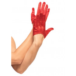 Рукавички сексуальні One Size Mini Cropped Satin Gloves від Leg Avenue