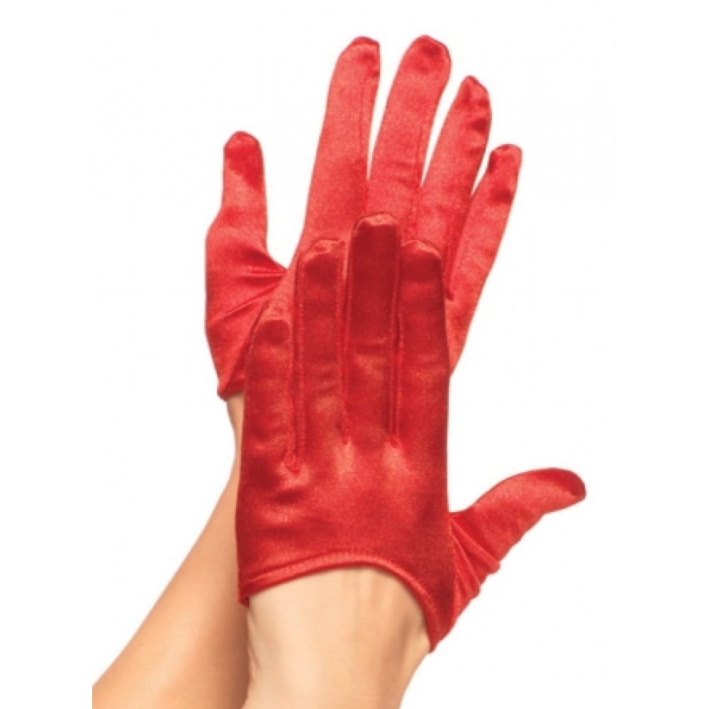 Разное - Перчатки сексуальные One Size Mini Cropped Satin Gloves от Leg Avenue 1