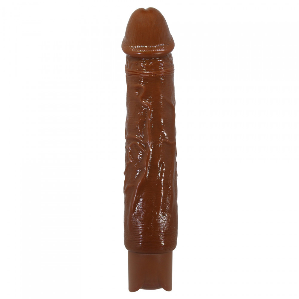  - Реалістичний вібратор, що перезаряджається Pretty Love - Rufus Realistic Vibrating Dildo Brown, BW-500082-1 2