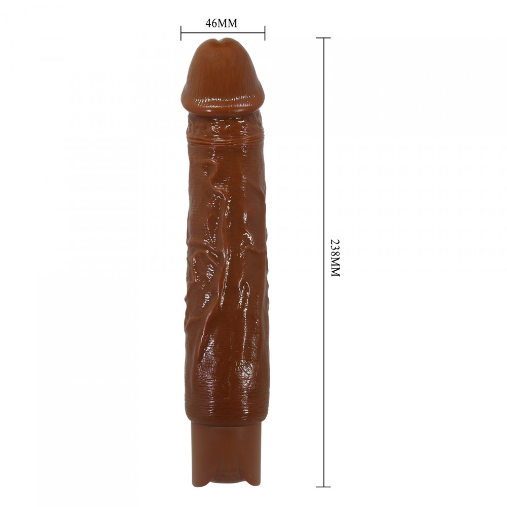  - Реалістичний вібратор, що перезаряджається Pretty Love - Rufus Realistic Vibrating Dildo Brown, BW-500082-1 7
