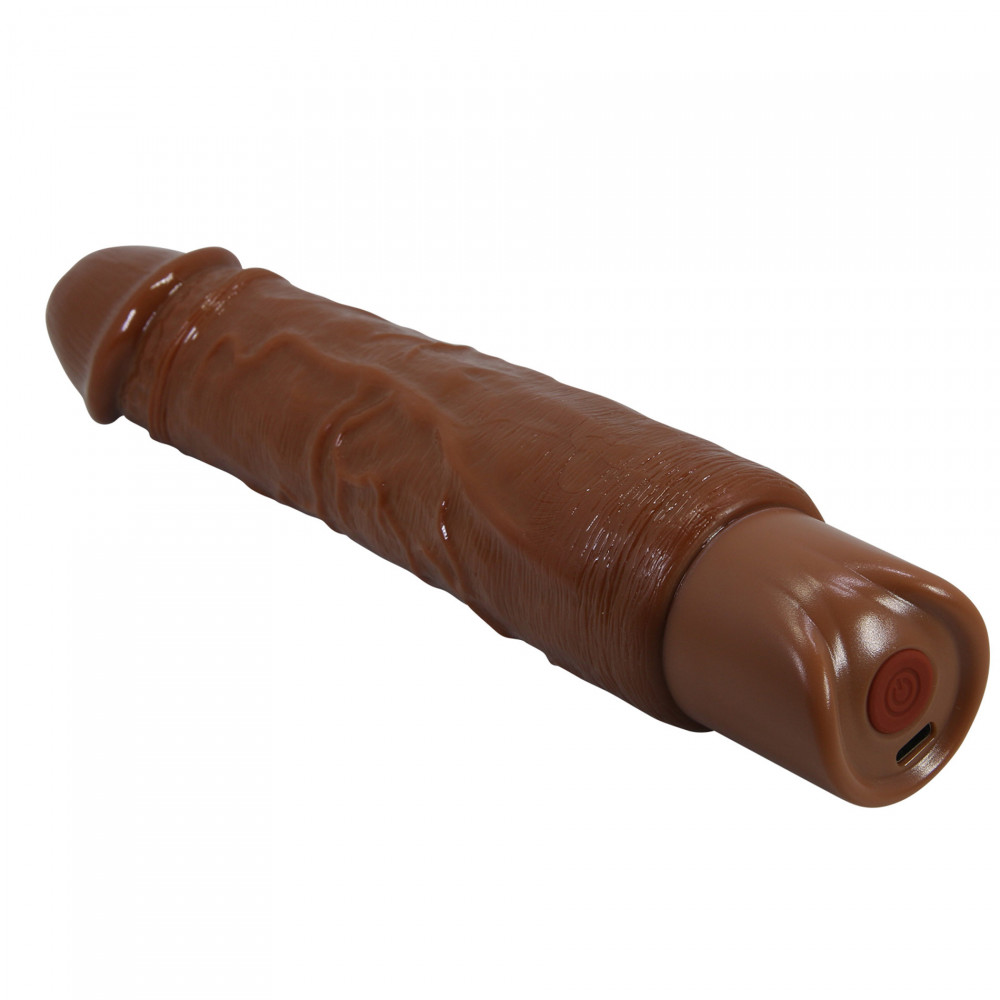  - Реалістичний вібратор, що перезаряджається Pretty Love - Rufus Realistic Vibrating Dildo Brown, BW-500082-1 6