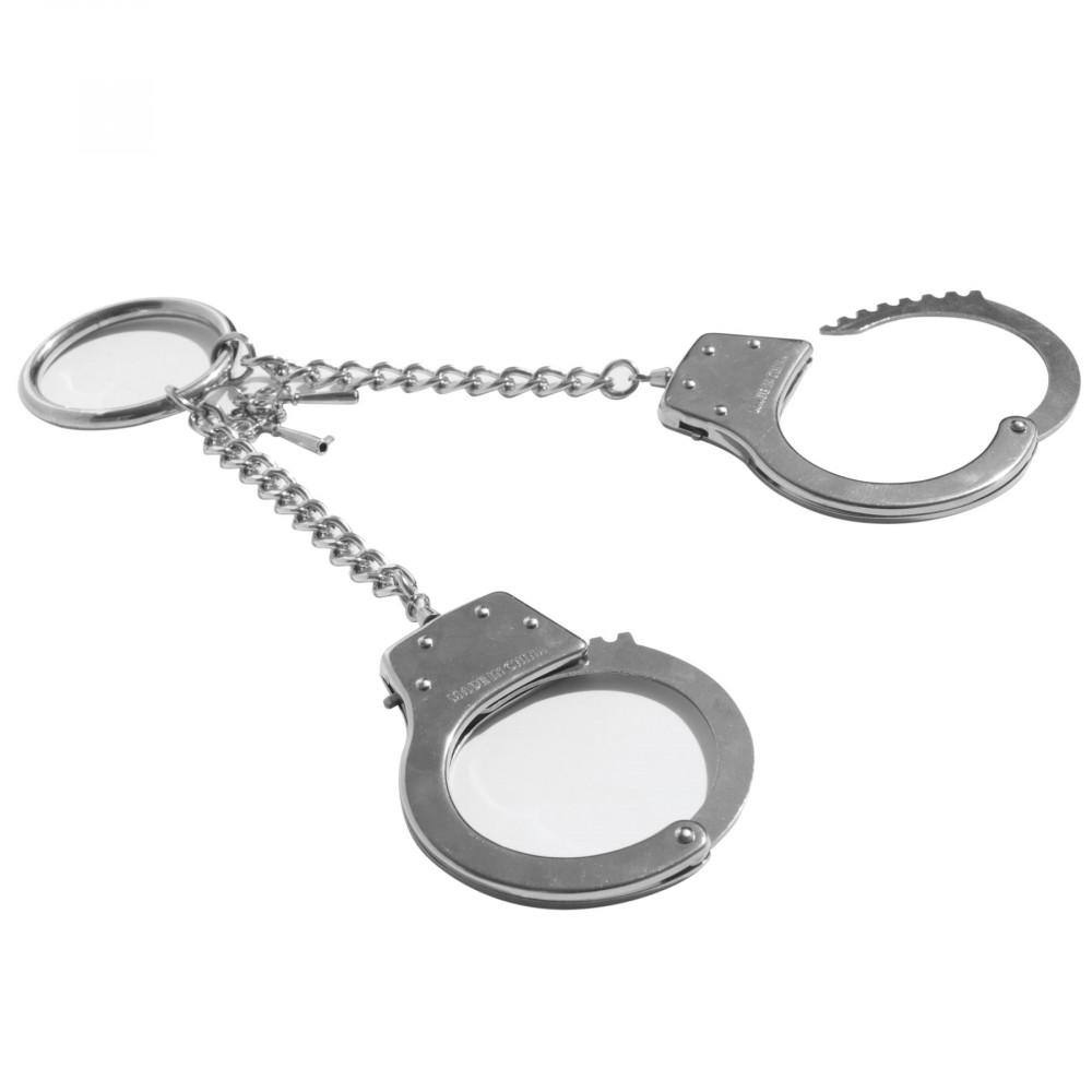 Наручники, веревки, бондажы, поножи - Наручники Sex and Mischief - Ring Metal Handcuffs